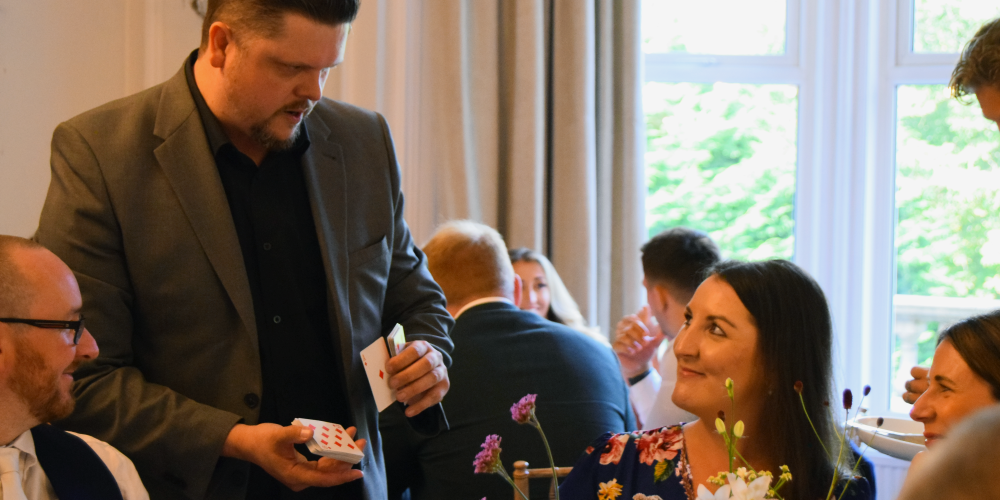 Close-up magic by Mark Roberts in Manchester